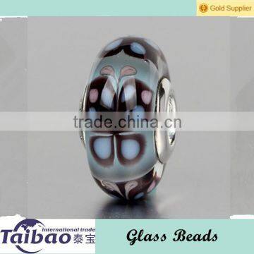 Butterfly Silver Charm With Light Blue Murano Glass Fit New Style European Jewelry