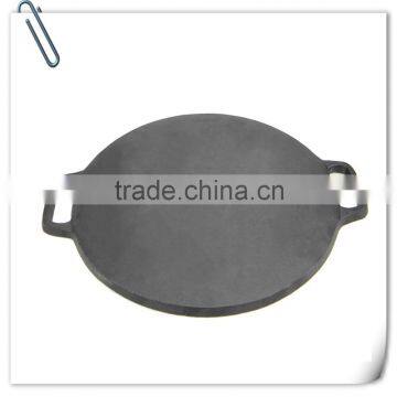 Black Round Cast Iron BBQ Grill Pan