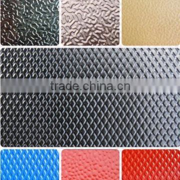 Diamond/bars tread aluminum embossed sheet used as anti-skid floor for bus/building