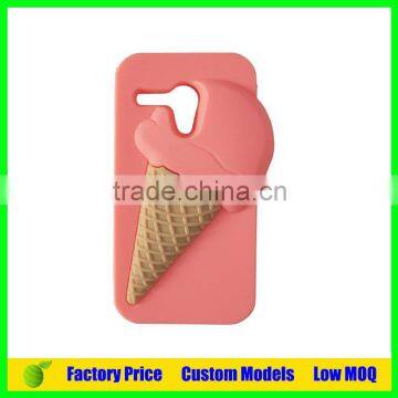 Ice cream pink Silicone 3d phone case mobile cover for LG L Bello d331 cell phone case back cover