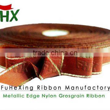 wholesale metallic edge nylon christmas ribbon