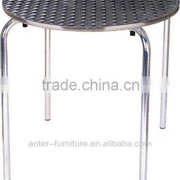 Outdoor stainless steel restaurant dining table design