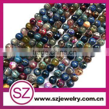 Mix color cutting natural stone beads wholesale