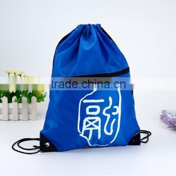 nylon fabric shopping bags,drawstring bag ,silk printing ,rope closure style