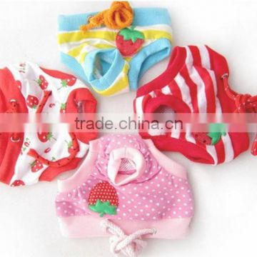 Pet Dog Puppy Short Striped Panty Pant Diaper