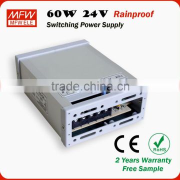 New model Aluminum casing 60w rainproof power supply 5v 12v 24v china manufacturing