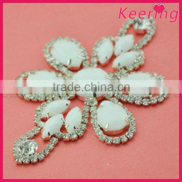 Fashion Shiny Crystal Embellishment With White Beads WRE-251 photo-3