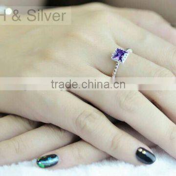 Elegant 925 silver sterling jewelry for women engagement ring