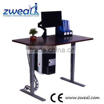 pollution free desktop hand crank office desk height adjustable standing desk