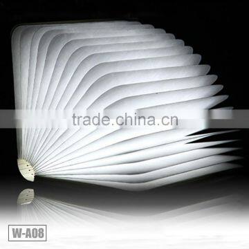 American Cherry Wood 4.5W 500LM LED Rechargeable Folding Book Shape Lamp, W-A08