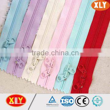 High Quality Ykk Color Two Slider Two Way Close End Nylon Zipper , Tent Zipper