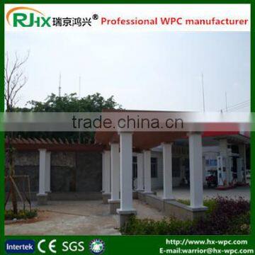 Hot sale factory directly WPC outdoor pergola/pergola 3x3m for outdoor wpc deck flooring