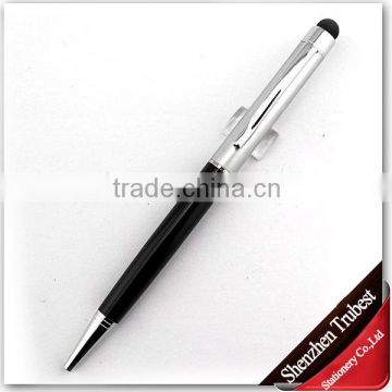 Metal touch ball pen with stylus , metal stylus touch pen