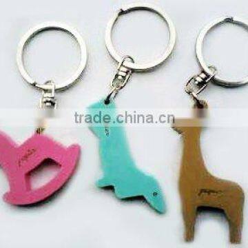 Custom Laser Wood Craft Colorful Animal keychain(Wooden craft in laser-cutting & engraving)