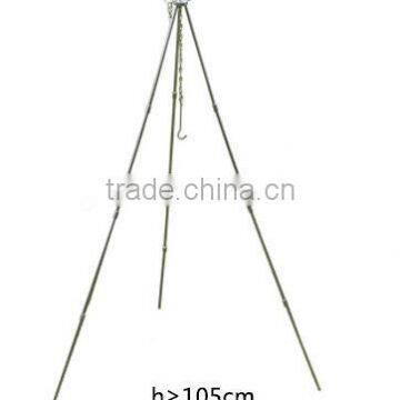 Ultra light outdoor three tripod, portable barbecue, camping tripod Pot Hanger