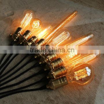 Vintage Brass Edison Pendant light Filament bulb