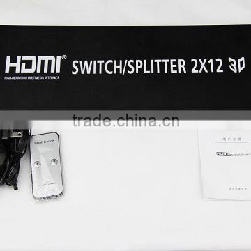 HDMI splitter switch 2 in 12 out Support IR Remote