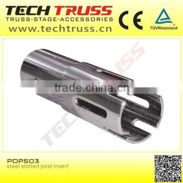 aluminium steel slotted post insert for pipe drape