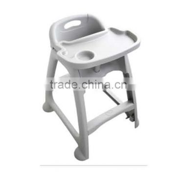 Home or restaurant indoor baby plastic baby doll high chair with tray