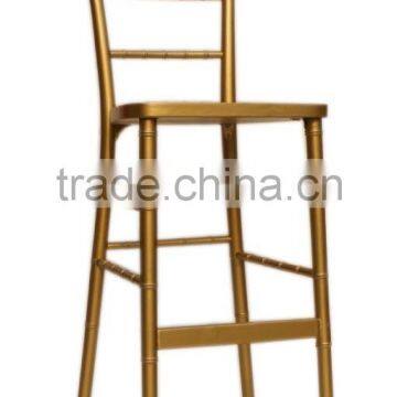 Wholesale popular stackable wooden Chiavari bar chair with cushion