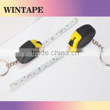 Custom rubber mini- measure 1m with Your Logo and Keychain