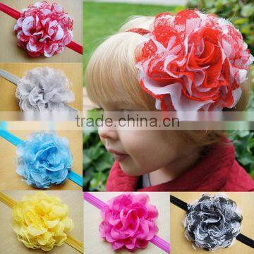 Tulle Flower Puff Headband, Big Flower Headband,Flower Headband, Girl Headband, Ruffle Headband ,Childrens Accessories