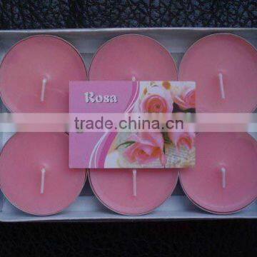 rose scent tea light candle