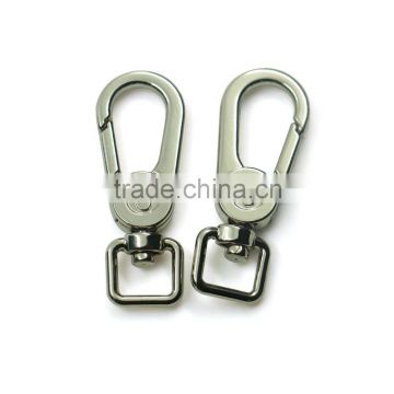 High quality custom logo zinc alloy nickel plated small swivel hook