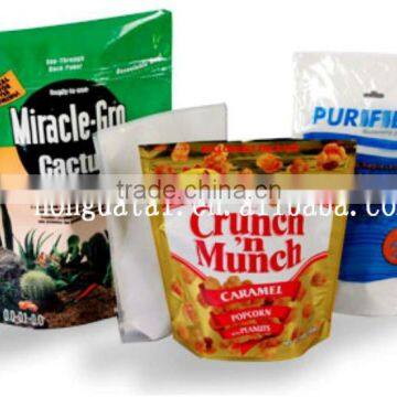 food grade zip-lock top stand up pouch for food packaging