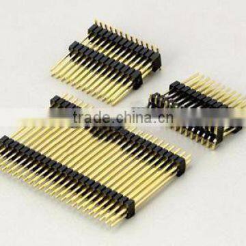 CN1-218C 1.27mm Male pin header connector Dual insulator , Straight/Right Angled/SMT Type