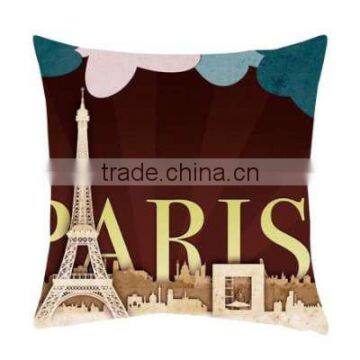 Paris Design Printed Cushion Cover