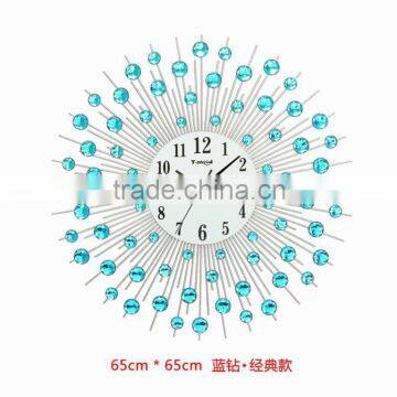 Wall Mounted Metal Wall Clock With Color Diamonds Big Size Wall Clock photo-2