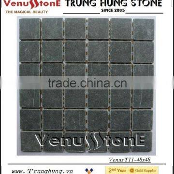 15*15 Black Marble Polished Mosaic Tiles photo-5