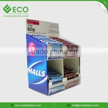 Supermarket Retail Countertop Chewing Gum Corrugated Merchandise Display Shelves