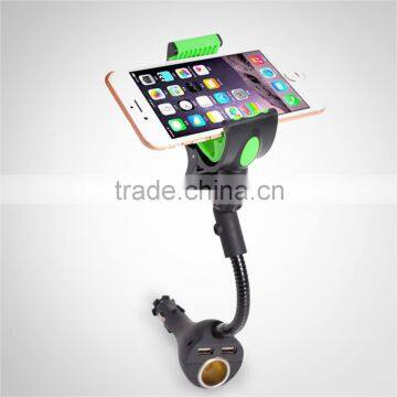 2016 Hot Sale Dual USB Port Car Charger Cigarette Socket Car Charger Holder