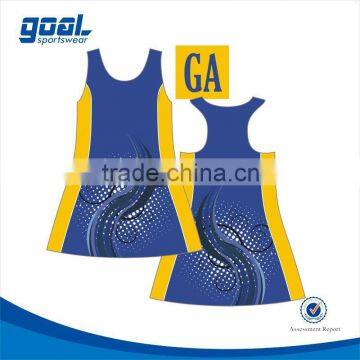 Alibaba china sublimation printing jersey netball dress patterns