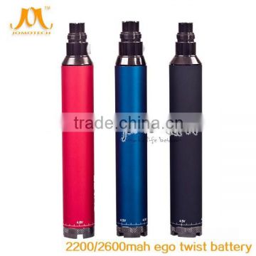 High quality ego 2200mah twist VV battery ego twist VV battery 2200mah