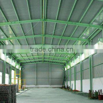 Large span prefabricated light steel structure warehouse