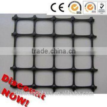 Fiberglass geogrid for slope protection and road construction