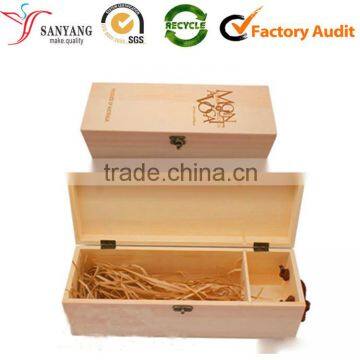 High Quality Cheap customized logo printing wooden box for wine