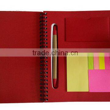 environmental notebook with pen with elastic