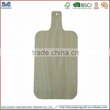 custom logo and color wooden bread board /chopping block with handle