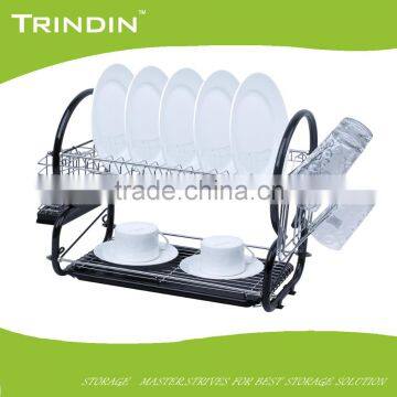 TD202-B decorative dish rack kitchen unique dish rack square dish plate rack