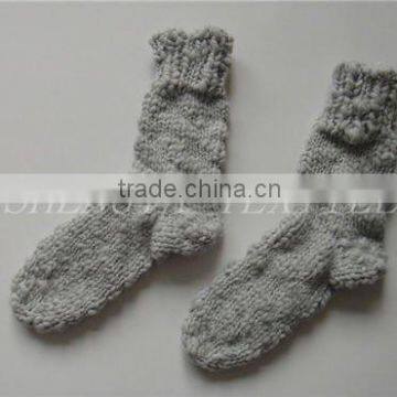 hand knitted indoor floor sock