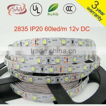 60leds 72w/5M SMD 2835 led rgb strip 3 year warranty