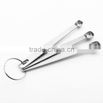 Hot sale passed FDA or LFGB stainless steel mini measuring spoon