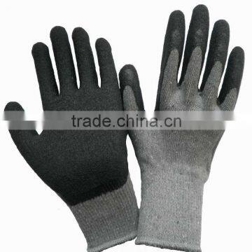 High Quality fabric shell latex coated Crinkle Finish safety gloves