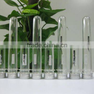 Plastic test tube with screw cap