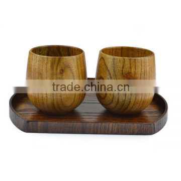 Fashion simple durable wooden drinking cup