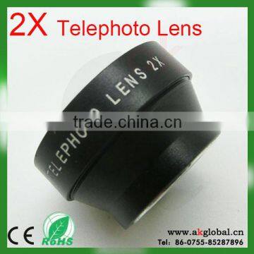 2X Telephoto lens for iphone or mobilephone or digital camera , the lens with high grade green lens coating.